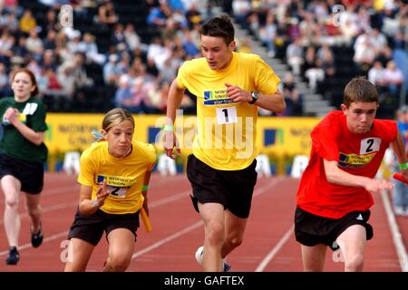 Leichtathletik - Norwich Union British Grand Prix - Kinder-3000-Meter-Staffel Stockfoto