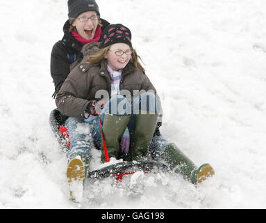 Schnee im Vereinigten Königreich Stockfoto