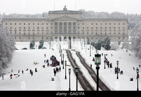 Schnee im Vereinigten Königreich Stockfoto