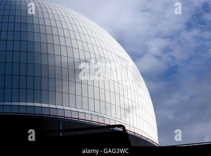 Die Reaktorkuppel des Kernkraftwerks Sizewell B in Sizewell, Suffolk. Stockfoto