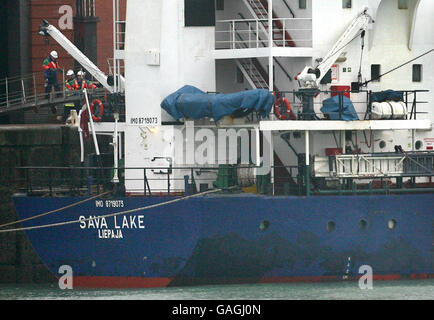 Crew-Mitglieder gefunden tot auf Schiff Stockfoto