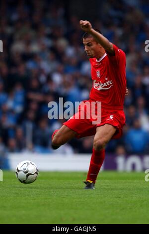 Fußball - FA Barclaycard Premiership - Manchester City / Liverpool. Milan Baros, Liverpool Stockfoto