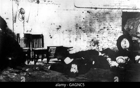 Amerikanische Gangster. St Valentine's Day Massaker im Jahr 1929 Stockfoto