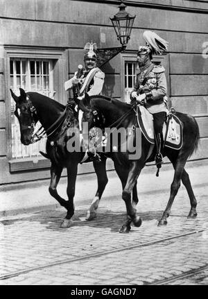 König - König Georg v. und Kaiser Wilhelm II. Stockfoto