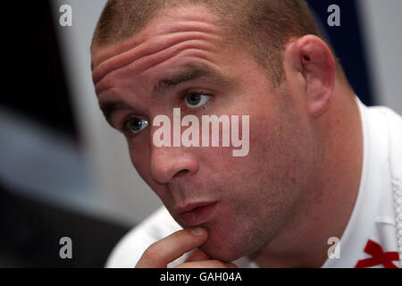 England Kapitän Phil Vickery während des RBS 6 Nations Launch im Hurlingham Club, London. Stockfoto