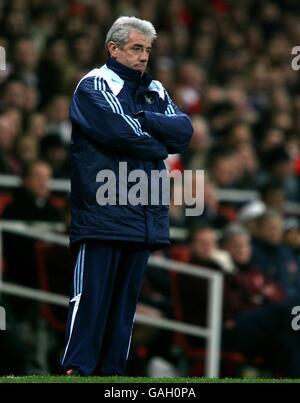 Fußball - Barclays Premier League - Arsenal / Newcastle United - Emirates Stadium. Kevin Keegan, Manager bei Newcastle United. Stockfoto