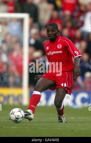 Fußball - FA Barclaycard Premiership - Middlesbrough / Leeds United. Geremi, Middlesbrough Stockfoto