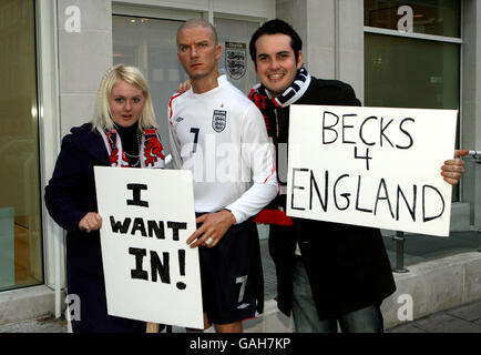 David Beckham Waxwork Photocall - London Stockfoto