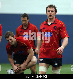 Schottlands Kapitän Jason White während einer Trainingseinheit auf dem Riccarton Campus der Heriot Watt University in Edinburgh. Stockfoto