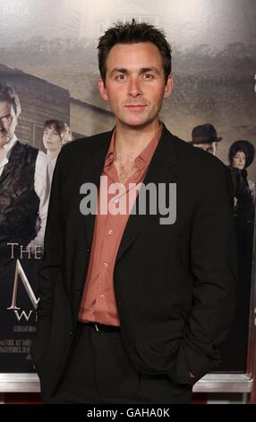 James Patrick Stuart kommt zur Premiere von The man Who Came Back im Aero Theater in Santa Monica, Los Angeles. Stockfoto