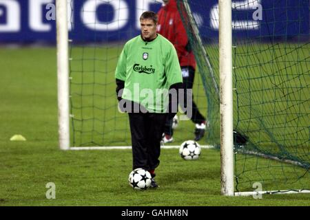 - UEFA Champions League - Gruppe B - Spartak Moskau V Liverpool - Fußballtraining Stockfoto