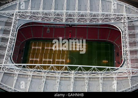 Luftaufnahme des Emirates Stadions. Eine Luftaufnahme des Emirates Stadium, Heimstadion des Arsenal Stockfoto