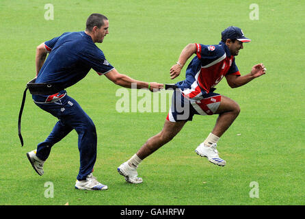 Cricket - England Trainingseinheit - Eden Park Stockfoto