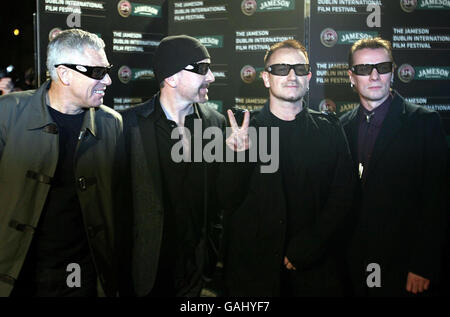 Jameson International Film Festival Europa-Premiere von U2-3D - Dublin Stockfoto