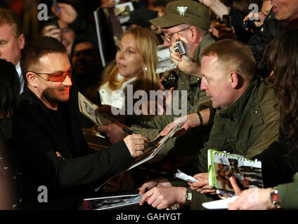 Jameson International Film Festival Europa-Premiere von U2-3D - Dublin Stockfoto