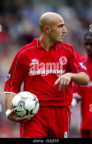 Fußball - FA Barclaycard Premiership - Middlesbrough / Bolton Wanderers. Massimo Maccarone, Middlesbrough Stockfoto