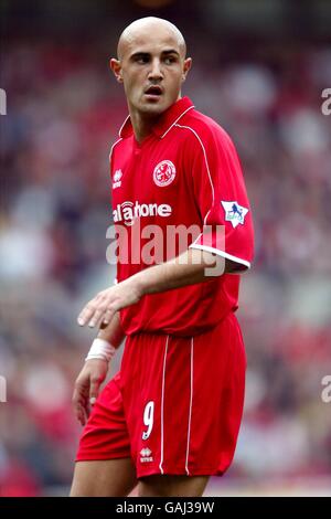 Fußball - FA Barclaycard Premiership - Middlesbrough / Bolton Wanderers. Massimo Maccarone, Middlesbrough Stockfoto