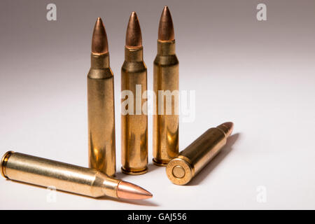 .223 Winchester Gewehr Patrone Stockfoto