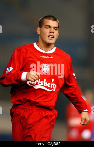 Fußball - FA Premier Reserve League - Birmingham City / Liverpool. John Welsh, Liverpool Stockfoto