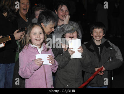 Weltpremiere und letzte Vorhang für das kleinste Kino - Swansea Stockfoto