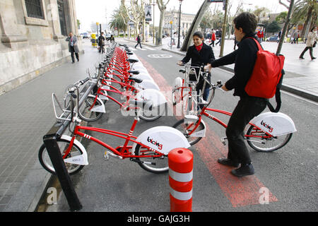 Bicing Feature - Barcelona Stockfoto