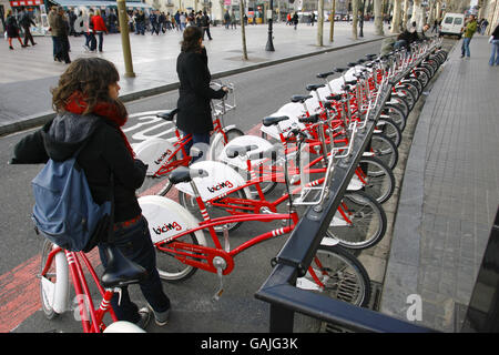 Bicing Feature - Barcelona Stockfoto