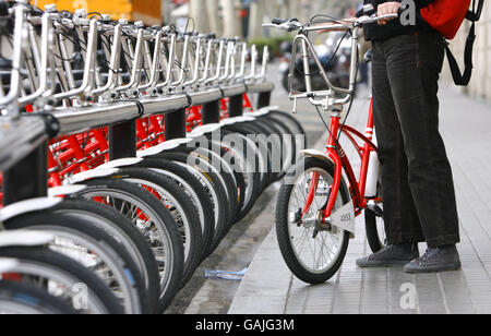 Bicing Feature - Barcelona Stockfoto