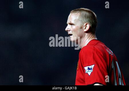 Fußball - Worthington Cup - Dritte Runde - Manchester United / Leicester City. David May, Manchester United Stockfoto