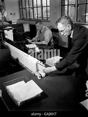 Der Presseverband, 50er Jahre. PA-Telex-Raum Stockfoto