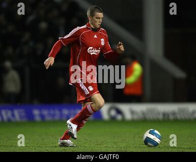 Fußball - Barclays Reserve League North - Liverpool gegen Manchester United – Halliwell Jones Stadium Stockfoto