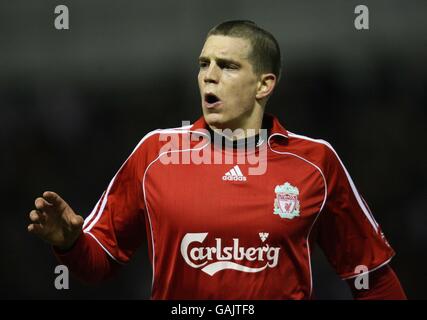 Fußball - Barclays Reserve League North - Liverpool gegen Manchester United – Halliwell Jones Stadium Stockfoto