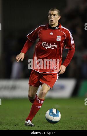 Fußball - Barclays Reserve League North - Liverpool gegen Manchester United – Halliwell Jones Stadium Stockfoto