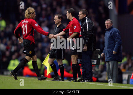 Fußball - FA Barclaycard Premiership - Blackburn Rovers gegen Manchester United Stockfoto