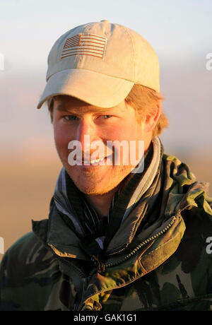 Prinz Harry-Tour der Aufgabe in Afghanistan Stockfoto