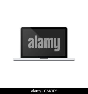 Laptop auf weißem Hintergrund-Vektor-illustration Stock Vektor