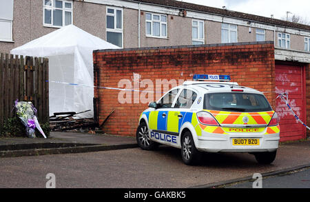 Teenager stach in Birmingham Stockfoto