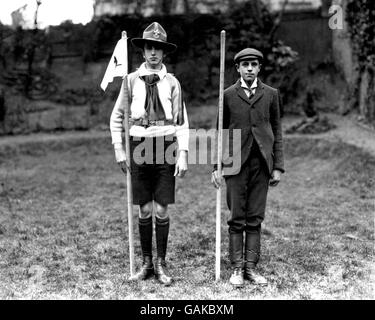 Zwei Pfadfinder von Baden Powell. Stockfoto