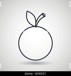 Orange Zeichnung isoliert Icon-design Stock Vektor