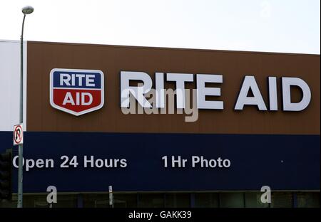 Los Angeles. Allgemeine Ansicht einer Rite Aid Apotheke Los Angeles. Stockfoto