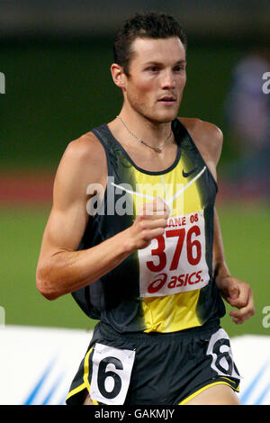 Leichtathletik - 86. Australische Meisterschaften und Olympische Auswahltrials - Queensland Sport & Athletics Center. Craig Mottram, 3000 m Männer Stockfoto