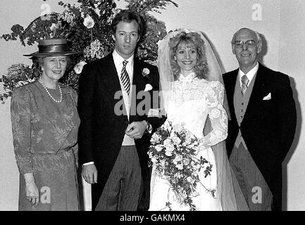 Mark Thatcher heiratet Stockfoto