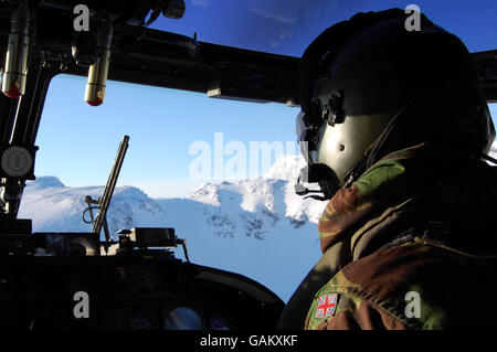 Royal Navy Hubschrauber Ausbildung Stockfoto