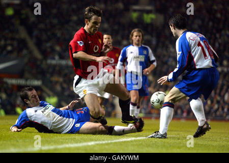 Fußball - Worthington Cup - Semi Final - Hinspiel - Manchester United gegen Blackburn Rovers Stockfoto