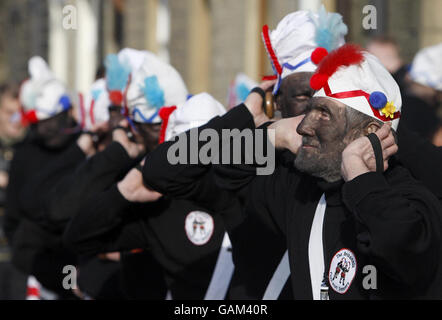 Die Britannia-Coco-Nut-Tänzer Stockfoto