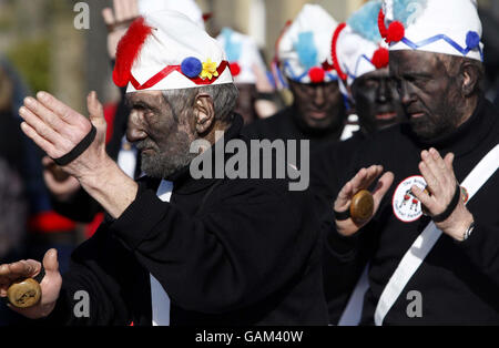 Die Britannia-Coco-Nut-Tänzer Stockfoto