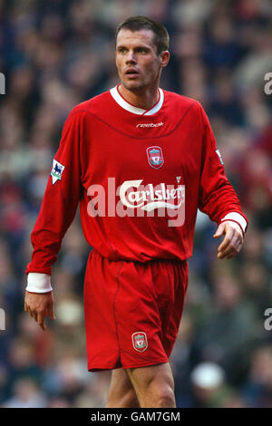 Fußball - FA Barclaycard Premiership - Liverpool / Middlesbrough. Jamie Carragher, Liverpool Stockfoto