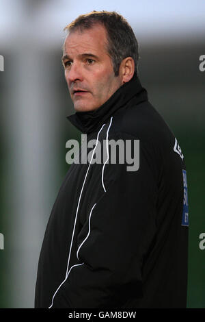 Fußball - Blue Square Premier League - Stafford Rangers gegen York City - Marston Road. Steve Bull, Stafford Rangers Manager Stockfoto