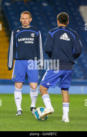 Fußball - FA Youth Cup - Halbfinale - Erstes Bein - Chelsea gegen Aston Villa - Stamford Bridge. Chelseas Michael Woods während des Trainings Stockfoto