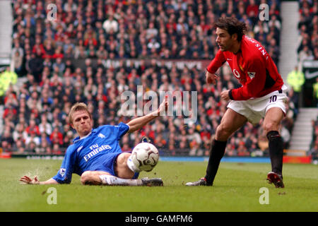 Fußball - FA Barclaycard Premiership - Manchester United gegen Chelsea Stockfoto