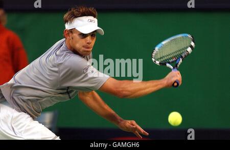 Tennis - Australian Open - Tag 10.. Andy Roddick (USA) in seinem Viertelfinale gegen Younes El Aynaoui (MÄRZ) Stockfoto